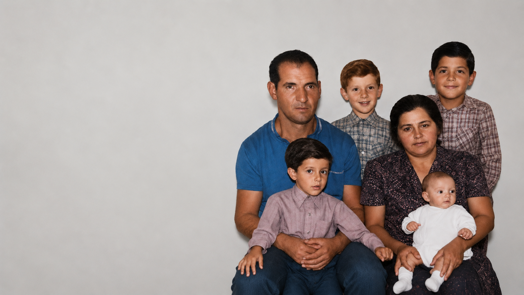 Eufrosina y su familia en el año 1969